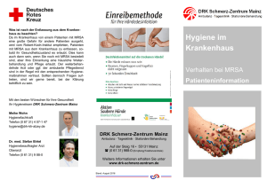 Patientenflyer MRSA - DRK Schmerz