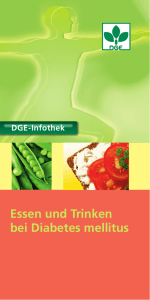 Essen und Trinken bei Diabetes mellitus - DGE