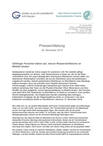 Pressemitteilung - Max-Planck-Institut für biophysikalische Chemie
