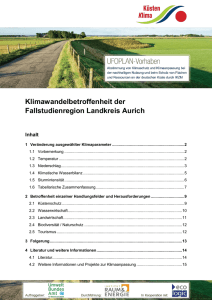 Klimawandelbetroffenheit der Fallstudienregion Landkreis Aurich