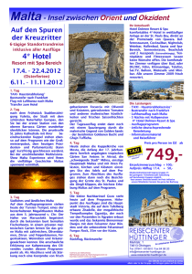 Malta- Insel zwischen Orient und Okzident - reisecenter