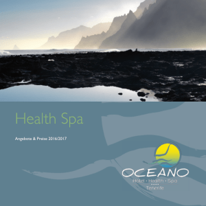 Health Spa Preisliste