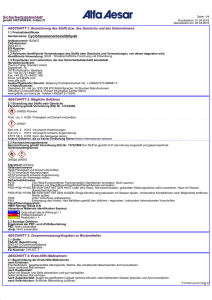 Sicherheitsdatenblatt