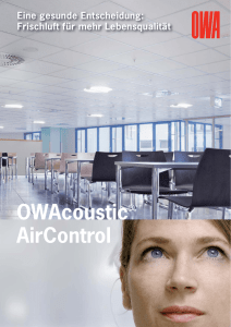 OWAcoustic® AirControl - Odenwald Faserplattenwerk GmbH