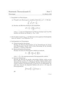 Statistische Thermodynamik II Serie 7