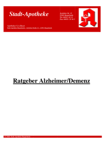 Alzheimer - Demenz - Stadt