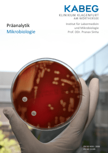 Präanalytik Mikrobiologie