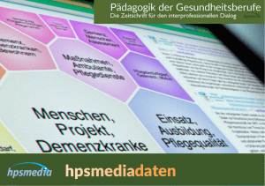 Pädagogik der GesundheitsberufeMediadaten