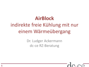 AirBlock indirekte freie Kühlung mit nur einem Wärmeübergang