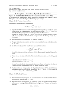 9. Übungsblatt – Theoretische Physik II
