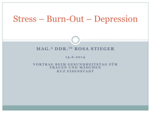 Stress - Burnout - Depression - Psychologische Praxis Mag. DDr