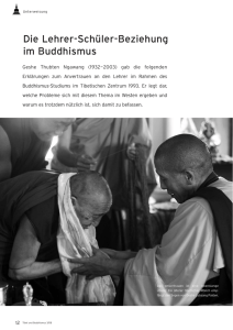 Die Lehrer-Schüler-Beziehung im Buddhismus