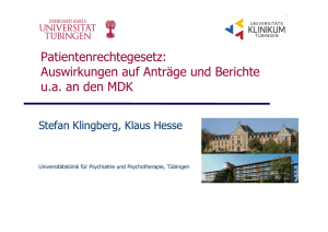 Vortrag von Prof. Dr. Stefan Klingberg