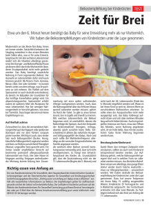 Zeitschrift Konsument 1/2013: Beikostempfehlung bei Kinderärzten