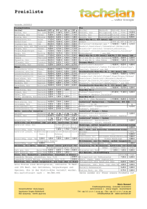 Preisliste