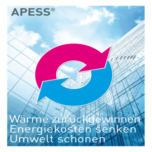 APESS® Wärme zurückgewinnen Energiekosten senken Umwelt