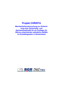 Projekt CHRISTA - DBE Technology GmbH