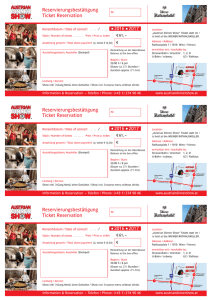 Reservierungsbestätigung Ticket Reservation