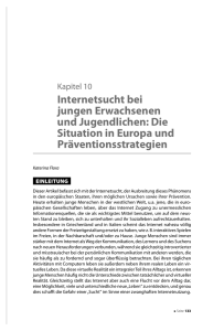 Internetsucht bei jungen Erwachsenen und Jugendlichen: Die