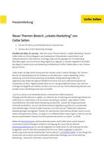 Neuer Themen-Bereich „Lokales Marketing“ von Gelbe Seiten