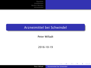 Arzneimittel bei Schwindel