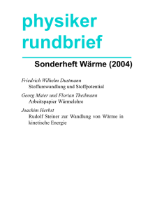 Sonderheft Wärme (2004) - Naturwissenschaftliche Sektion