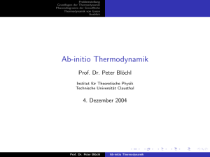 Ab-initio Thermodynamik