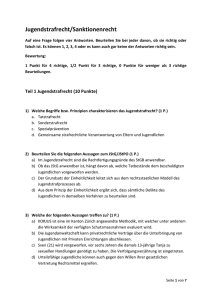 Jugendstrafrecht u. Sanktionenrecht Sachverhalt HS12