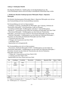 Anhang 1: Studienplan-Modelle Die folgenden Modelle bzw