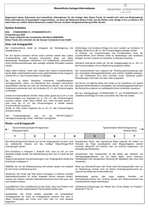 Wesentliche Anlegerinformationen System Substanz Ziele und