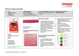 Marktcheck: Vegane Lebensmittel