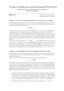 ¨Ubungen zur Einführung in die Festkörperphysik WS 2014/2015