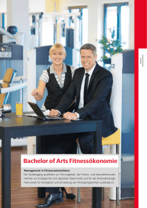 Bachelor of Arts Fitnessökonomie