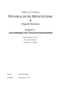 Vorlesung Physikalische Meßtechnik A (WS 98/99)