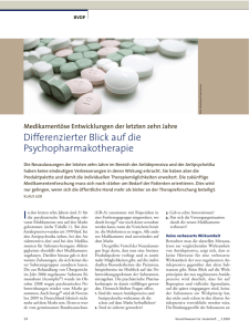 Differenzierter Blick auf die Psychopharmakotherapie