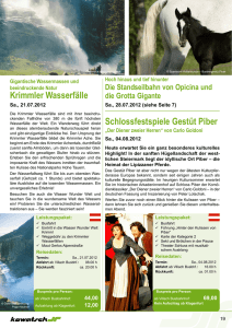 Krimmler Wasserfälle Schlossfestspiele Gestüt Piber