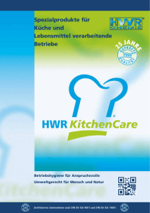 Spezialprodukte f&uuml;r K&uuml;che und Lebensmittelbetriebe