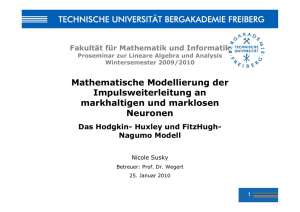 Vortrag  - Fakultät für Mathematik und Informatik