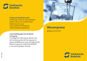 Wasserpreise - Stadtwerke Bielefeld