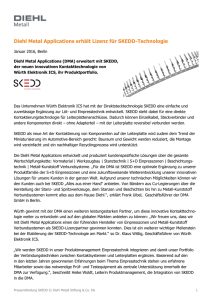 Diehl Metal Applications erhält Lizenz für SKEDD-Technologie