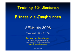 Training für Senioren - Fitness als Jungbrunnen