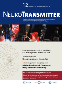 NeuroTransmitter vom Dezember 2013