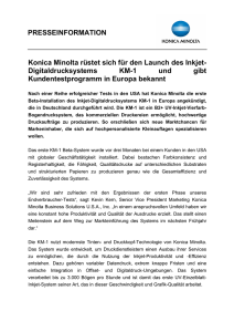 PRESSEINFORMATION Konica Minolta rüstet sich für den Launch