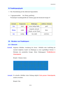 IV. Festkörperphysik 23. Struktur von Festkörpern