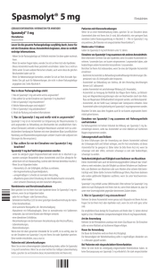 Gebrauchsinformation Spasmolyt® 5 mg