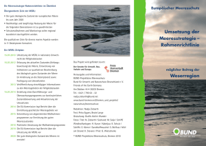 Umsetzung der Meeresstrategie – Rahmenrichtlinie