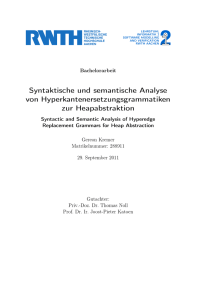 Syntaktische und semantische Analyse von