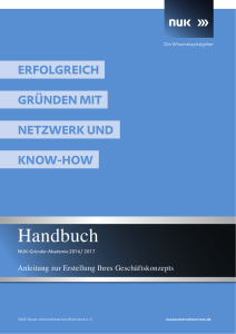Handbuch - Neues Unternehmertum Rheinland