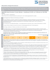 ein Teilfonds der CGS FMS SIC