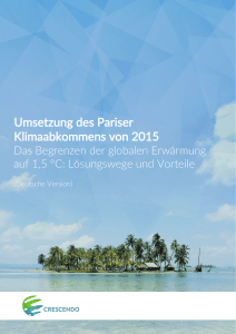 Umsetzung des Pariser Klimaabkommens von 2015